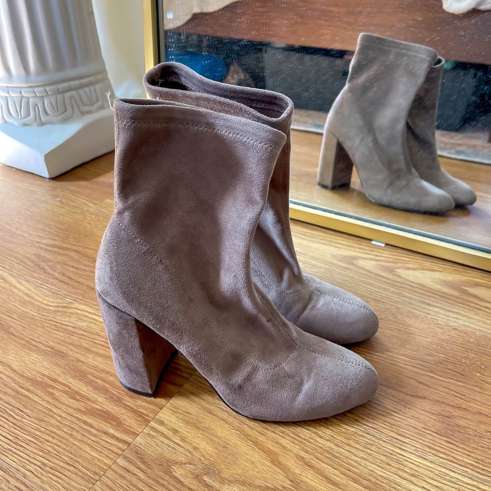 BCBGeneration Leather Suede Heel Booties Size 9